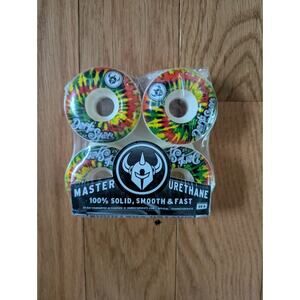 Darkstar Master Urethane Rasta Insignia Wheels 52mm 99a White
